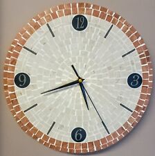 Orologio MOSAICO composto da tessere di vero marmo - diam. 35 cm -COD. RUD LXX