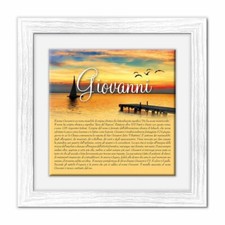 Quadro mattonella Ceramica Modern 29x29 cm con significato del nome Giovanni