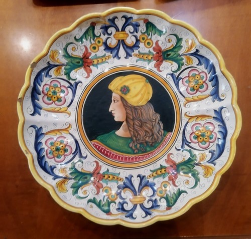 Antico piatto parata deruta - piatto,