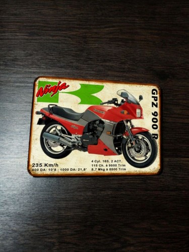 Plaque métal vintage kawasaki - plaque,