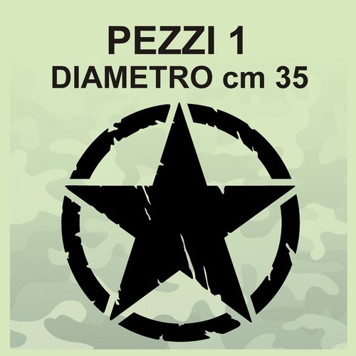 Adesivo stella militare 35x35 - stella,
