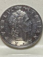 Moneta Repubblica Italiana 50 Lire 1978- R- Rara per testa rovesciata- Circolata