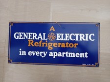 Insegna Pubblicitaria Frigorifero General Electric GE Acciaio Punto...