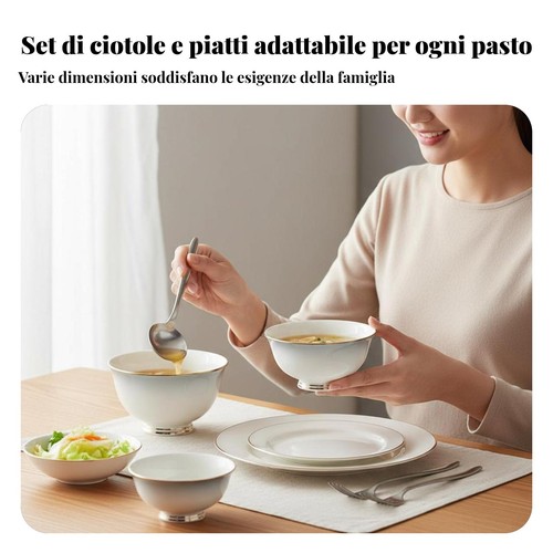 Set ciotola piatto bone - e,