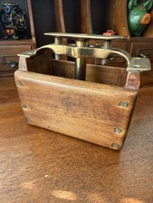 Antica pressa per burro - doppio timbro di grano, legno intagliato a mano, ottime condizioni