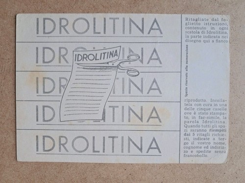 Cartolina concorso idrolitina - cartolina,
