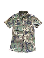 TOKUNO SHIMA Camicia da uomo slim fit camouflage militare elasticizzata size M