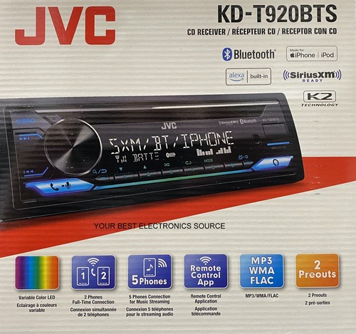 Nuovo jvc t920bts - nuovo, 1-din