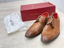 Scarpe eleganti Salvatore Ferragamo marrone motivo coccodrillo 45 (US 11, UK 10)