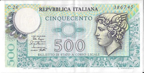 Banconota 500 lire 1974 - banconota, 14/02/1974
