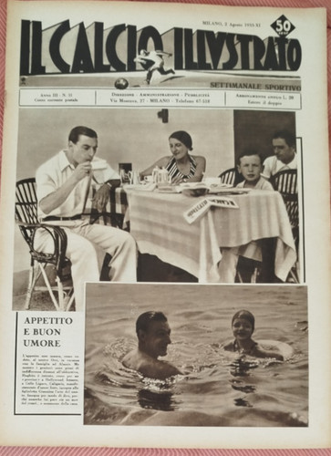 Calcio illustrato 1933 - illustrato,