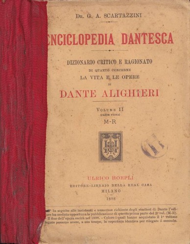 Enciclopedia dantesca vol - dantesca,,