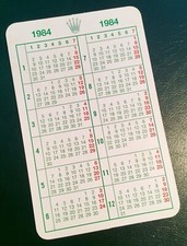ROLEX 1984 Calendar Submariner
