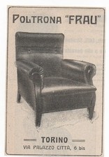 Pubblicità vintage POLTRONA FRAU TORINO ITALY reklame advert werbung publicitè