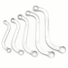 SET 5 CHIAVI INGLESI PIEGATI A FORMA DI "S" POLIGONALI dalla 10-19mm