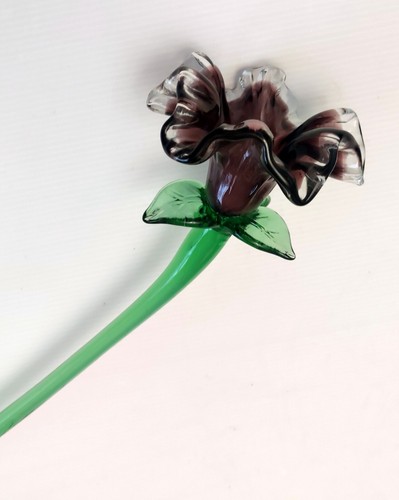 Fiore con stelo - vetro, soffiato