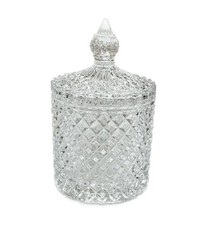 Scatola Portaconfetti Vetro diamantato 14x8.5 cm CONFETTATA BOMBONIERA 18LJ