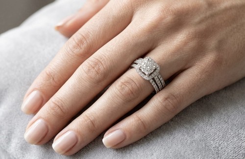 Sortija oro blanco 14k - blanco,