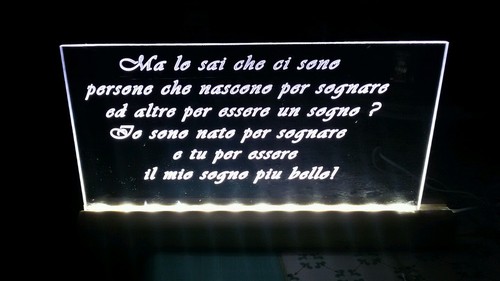 Targa tabella insegna luminosa
