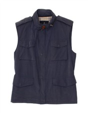 BROOKSFIELD Gilet Uomo Utility UK 36 Piccolo Blu Navy Cotone MQ09