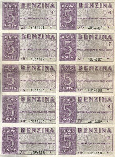 Buoni per unità - 10,
