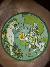 Piatto Ceramica Colombiadi 1992 OIKONOMOY DIAMETRO 24 CM