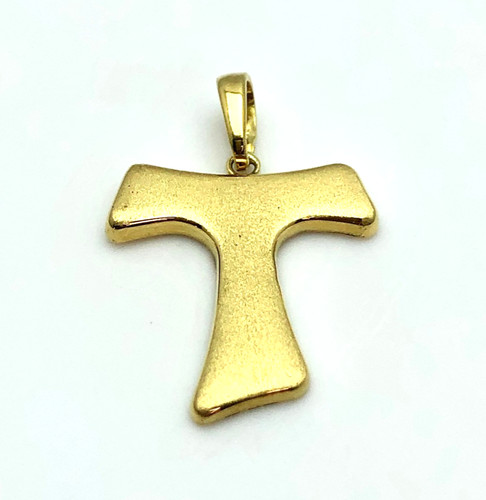 Ciondolo oro croce tau - kt,