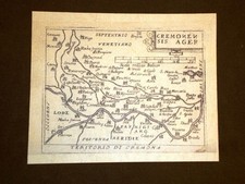 Mappa Cremona Theatrum Orbis Terrarum 1724 Abraham Ortelius Ortelio Ristampa