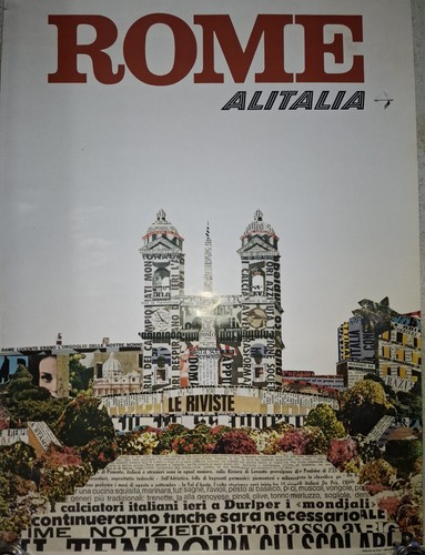 Roma alitalia poster - 1966, con