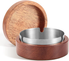 Posacenere Da Esterno, Posacenere Portatile in Legno Con Coperchio, Posacenere A