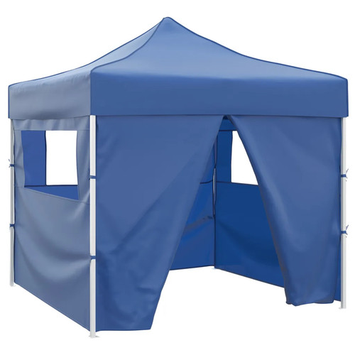 Gazebo pieghevole 3x3m blu - gazebo,