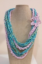 Collana donna in cotone uncinetto