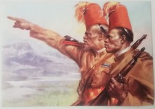 CARTOLINA COLONIALE ASCARI INDIGENI AOI TAFURI MILITARE AFRICA ORIENTALE 