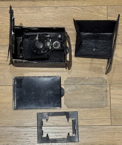 Antico kit fotocamera piastra