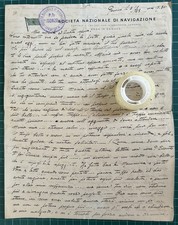 Rara Lettera SOCIETA’ NAZIONALE di NAVIGAZIONE-Sede di GENOVA del 1923