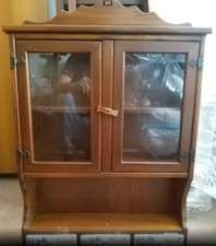 Vetrinetta da appendere in legno massello noce