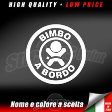 adesivo NOME A BORDO  auto sticker personalizzato bimbo bimba vetro mod.2