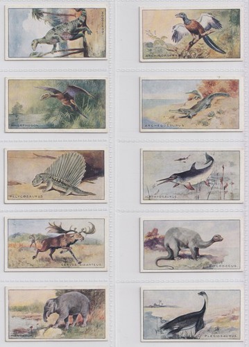 Cigarette cards prehistoric - cards,