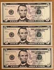 Lotto Banconote 5 $ Dollari