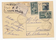 SS495-CART.POSTALE 15 £ RACC. DA MONTEMAGGIORE BELSITO A CACCAMO