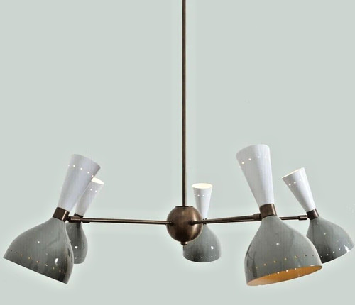 Lampadario diabolo ottone - lampadario, in