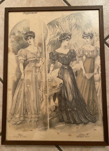 Antica stampa moda vintage - stampa,