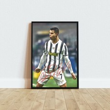 CRISTIANO RONALDO CR7 Juventus Autografo ARTWORK CORNICE COLLEZIONE SERIE A
