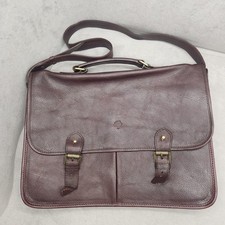 Valigetta vintage Y2K gelso uomo pelle marrone cioccolato Elkington lusso