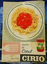  SALSA POMODORO CONDI' CIRIO RACCOLTA RICETTE ADA BONI CUCINA ANNI '60