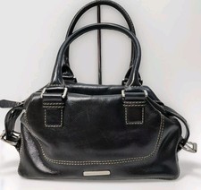 BORSA A TRACOLLA MICHAEL KORS IN PELLE LISCIA NERA TONO ARGENTO FERRAMENTA 