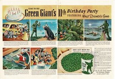 Pubblicità vintage 2 pagine Topolino Paperino Disney gigante verde 1941 Pluto Dumbo