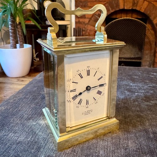 Antique french brass carriage - brass,