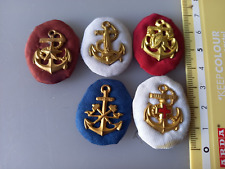LOTTO DI 5 TONDELLI FREGIO BERRETTO REGIA MARINA WW2