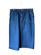 Gonna jeans blu denim midi